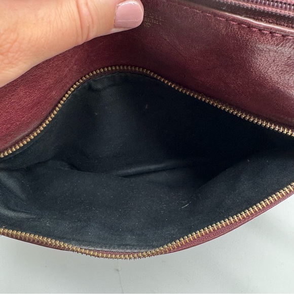 Fossil Dark Red Leather Crossbody Bag - Picture 7 of 7